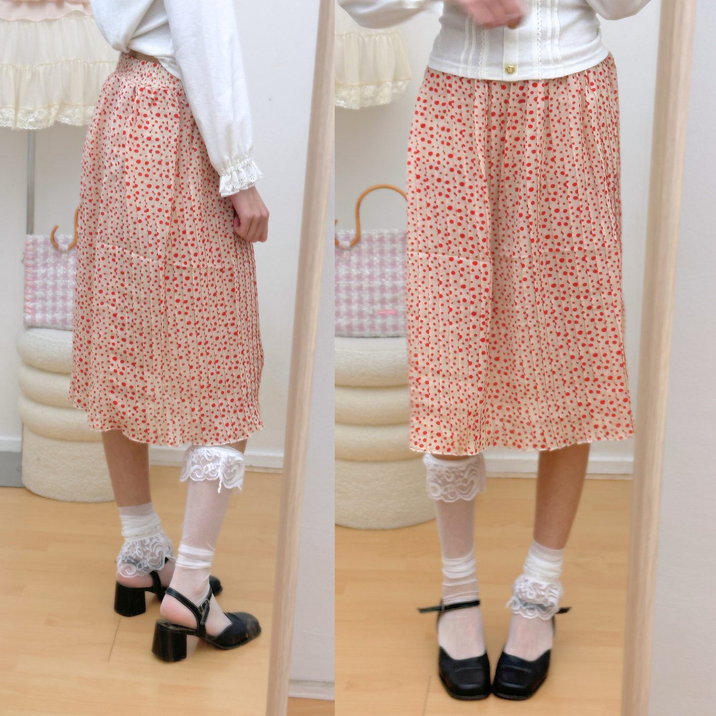 Cherry Blossom Midi Skirt ⋆.˚⟡ ࣪ ˖