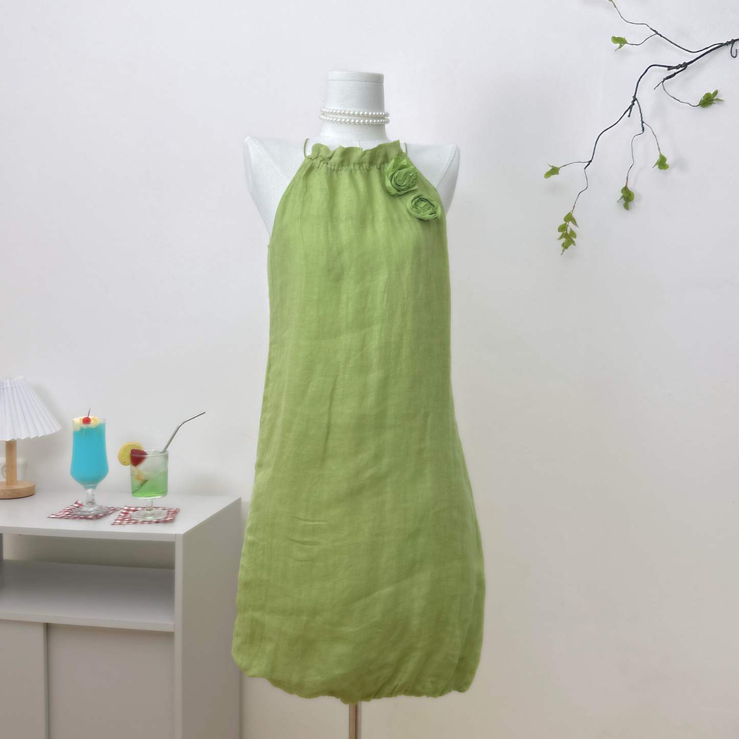 Blooming Olive Dress ˚｡✧